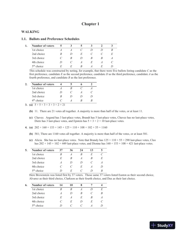 Solution Manual for Excursions in Modern Mathematics, 9th Edition - Page 4 preview image