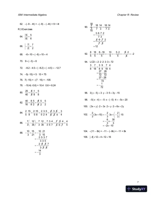 Solution Manual for Intermediate Algebra, 4th Edition - Page 11 preview image