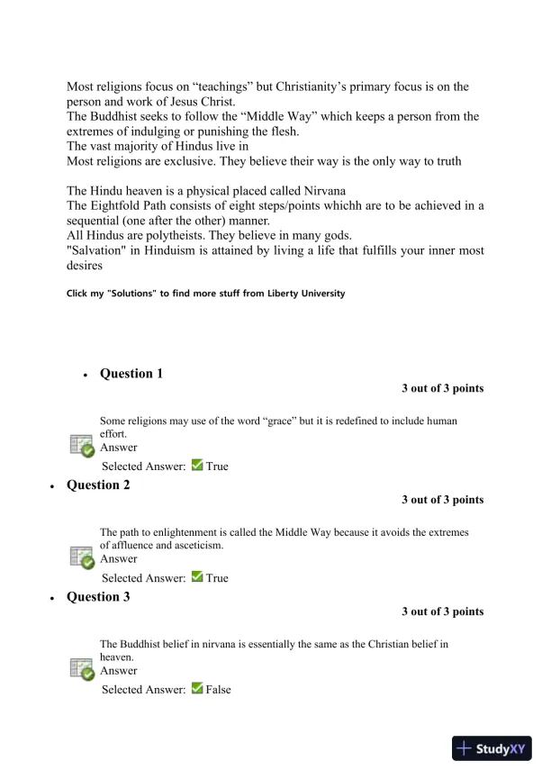 Liberty University APOL 104 Quiz 5 Complete Solution Correct Answer Key - Page 3 preview image