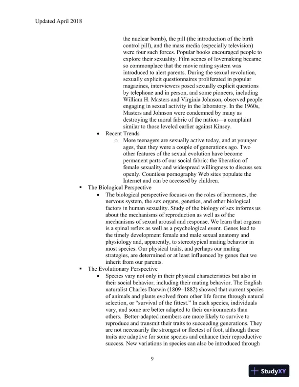 Human Sexuality in a Changing World, 10th Edition Class Notes - Page 12 preview image