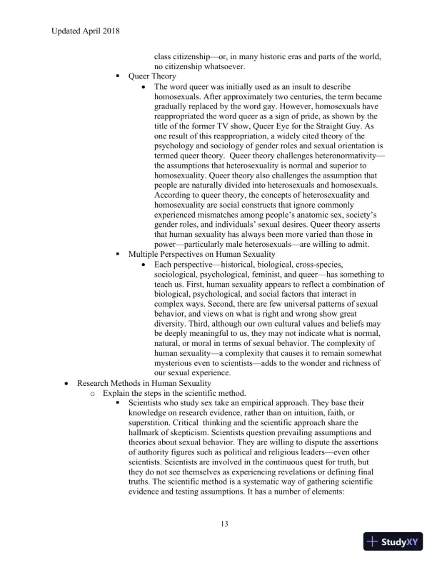 Human Sexuality in a Changing World, 10th Edition Class Notes - Page 16 preview image