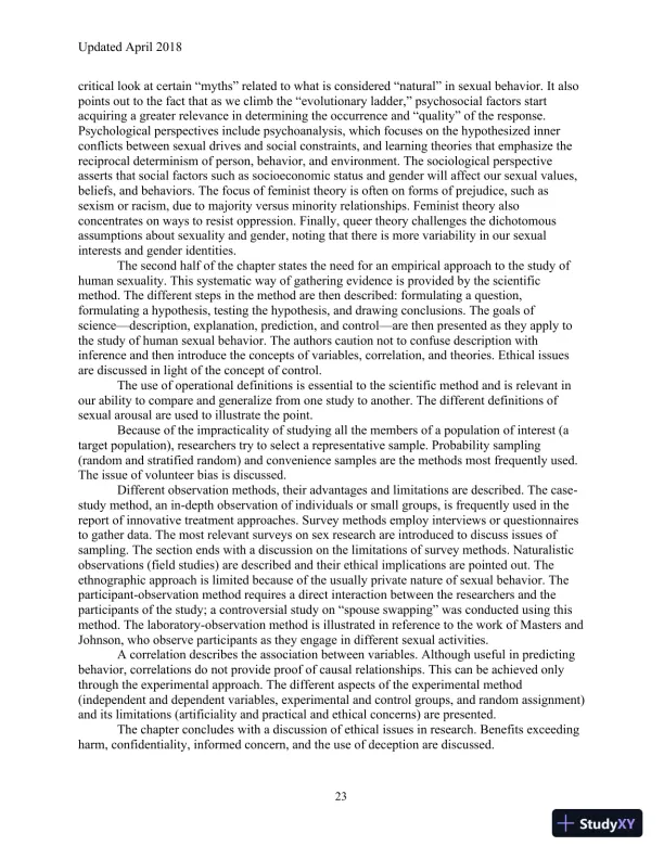 Human Sexuality in a Changing World, 10th Edition Class Notes - Page 26 preview image