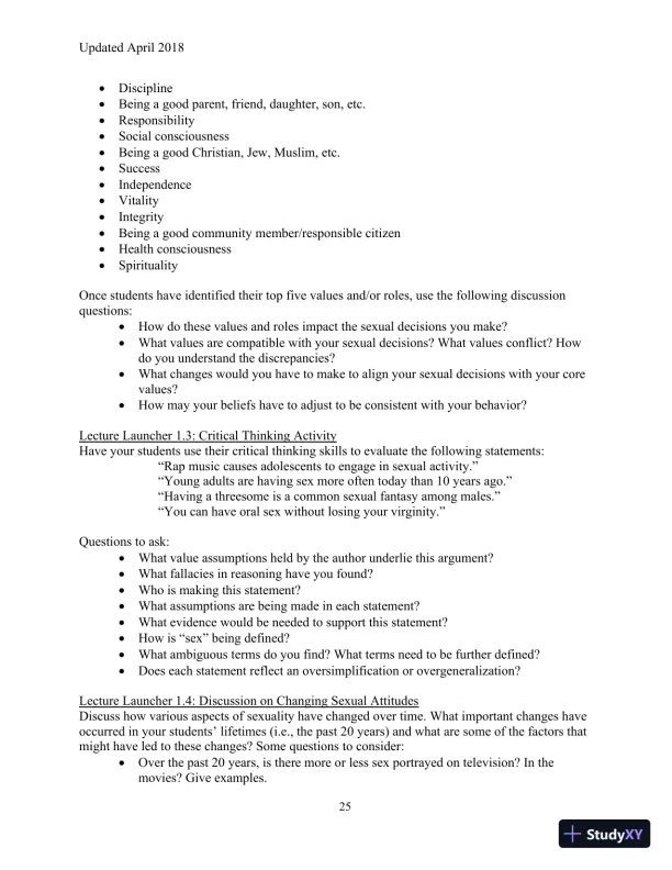 Human Sexuality in a Changing World, 10th Edition Class Notes - Page 28 preview image