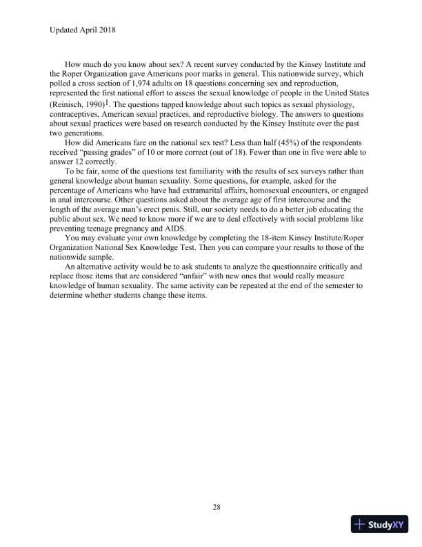 Human Sexuality in a Changing World, 10th Edition Class Notes - Page 31 preview image