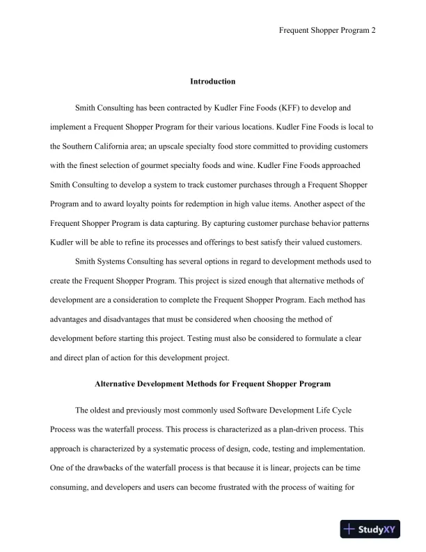 BSA385 � Introduction to Software Engineering : Frequent Shopper Program - Page 3 preview image