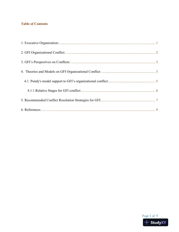 GFI Organizational Conflicts and Resolution Strategies - Page 4 preview image