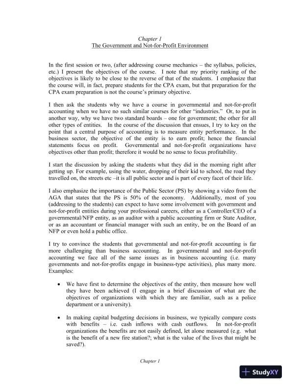 Government and Not-for-Profit Accounting, Binder Ready Version: Concepts and Practices, 7th Edition Class Notes - Page 1 preview image