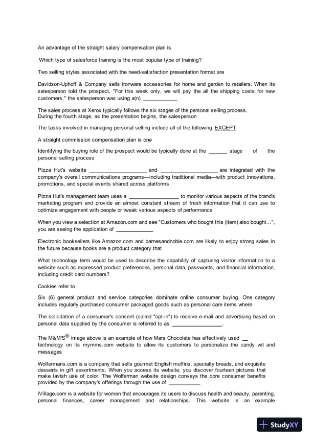 Liberty University BUSI 330 Final Exam Complete Solution Correct Answer Key - Page 6 preview image