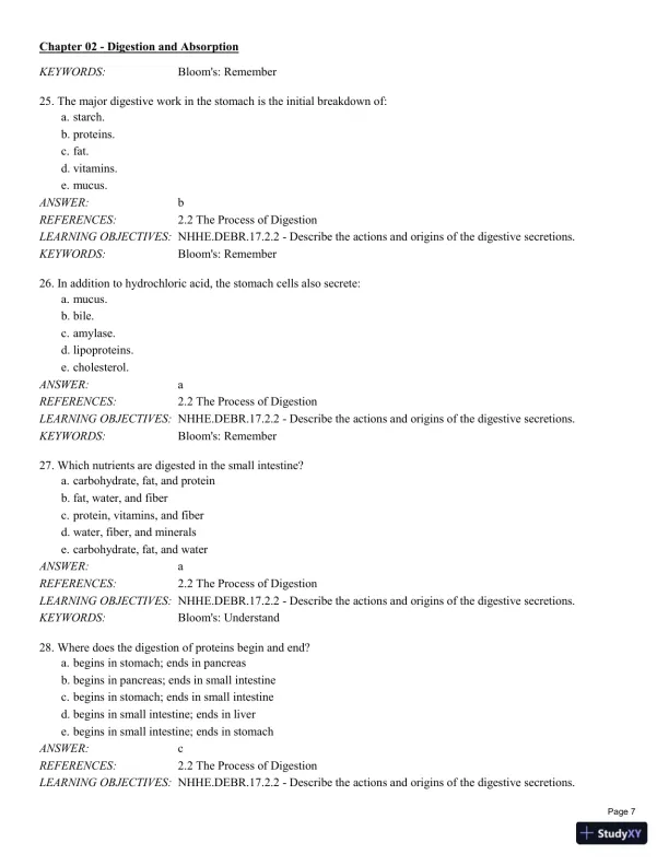 Test Bank For Nutrition for Health and Healthcare 6th Edition Test Bank - Page 30 preview image
