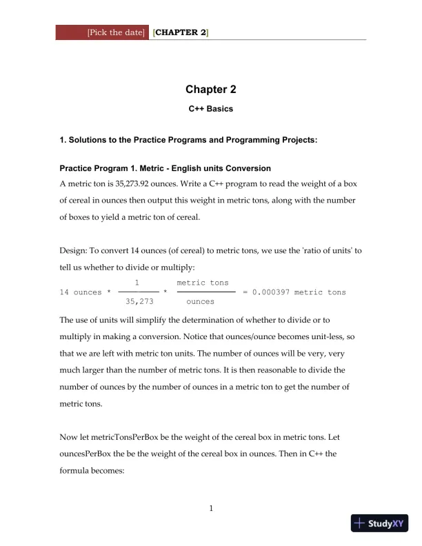 Solution Manual for Problem Solving with C++, 10th Edition - Page 10 preview image