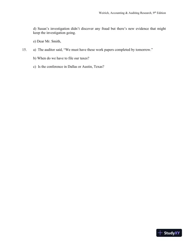 Solution Manual for Accounting And Auditing Research: Tools And Strategies , 9th Edition - Page 12 preview image