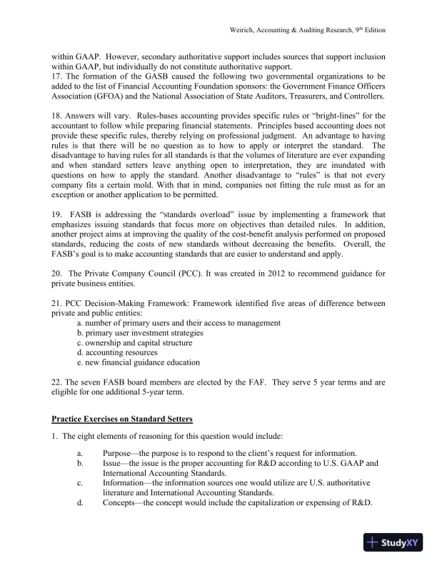 Solution Manual for Accounting And Auditing Research: Tools And Strategies , 9th Edition - Page 15 preview image
