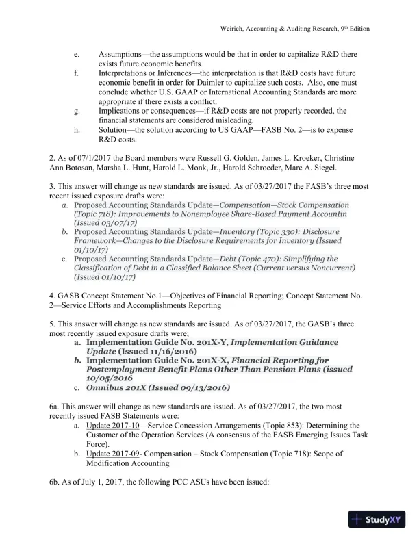 Solution Manual for Accounting And Auditing Research: Tools And Strategies , 9th Edition - Page 16 preview image
