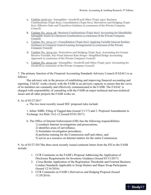 Solution Manual for Accounting And Auditing Research: Tools And Strategies , 9th Edition - Page 17 preview image