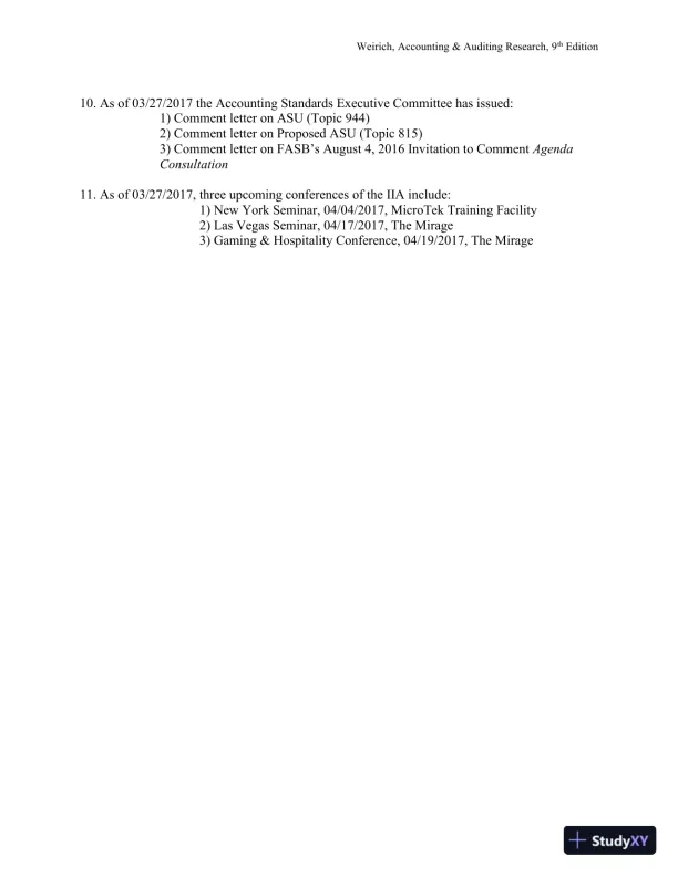 Solution Manual for Accounting And Auditing Research: Tools And Strategies , 9th Edition - Page 18 preview image