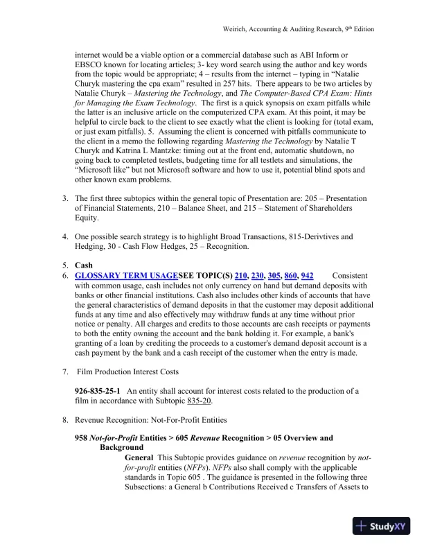 Solution Manual for Accounting And Auditing Research: Tools And Strategies , 9th Edition - Page 21 preview image