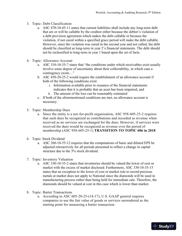 Solution Manual for Accounting And Auditing Research: Tools And Strategies , 9th Edition - Page 29 preview image
