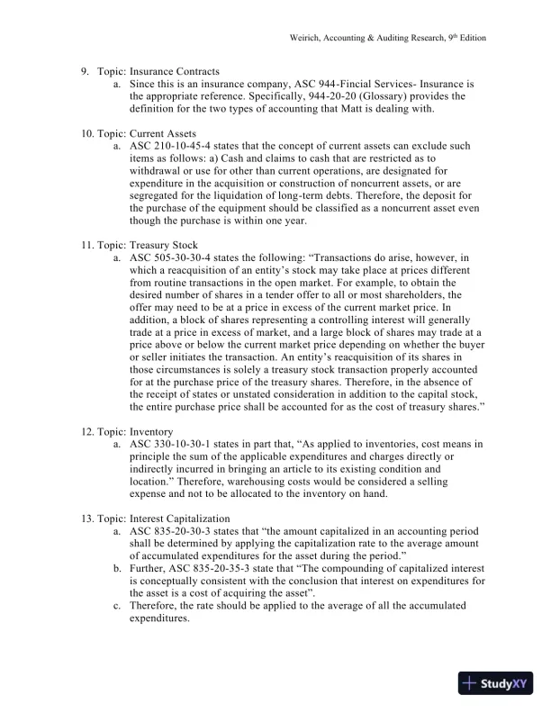 Solution Manual for Accounting And Auditing Research: Tools And Strategies , 9th Edition - Page 30 preview image