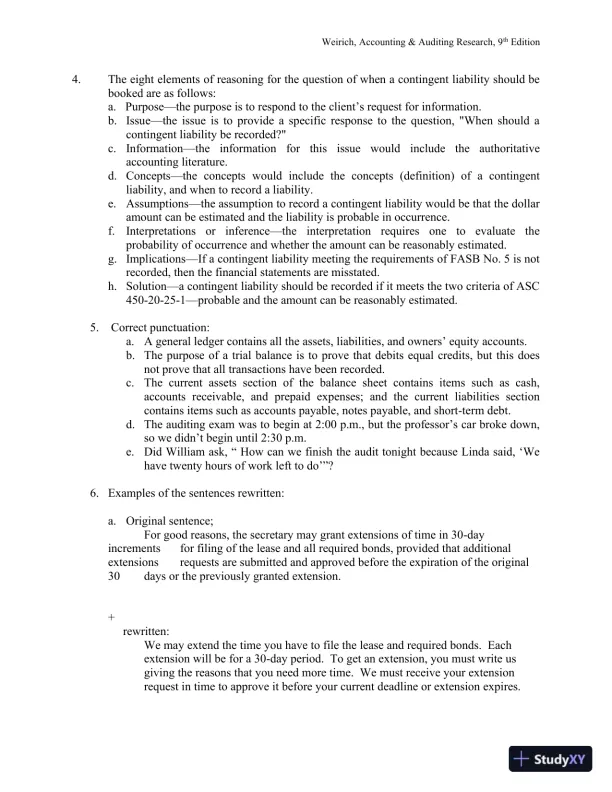 Solution Manual for Accounting And Auditing Research: Tools And Strategies , 9th Edition - Page 9 preview image