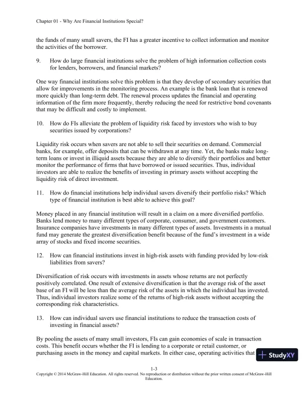 Solution Manual for Financial Institutions Management: A Risk Management Approach, 8th Edition - Page 4 preview image