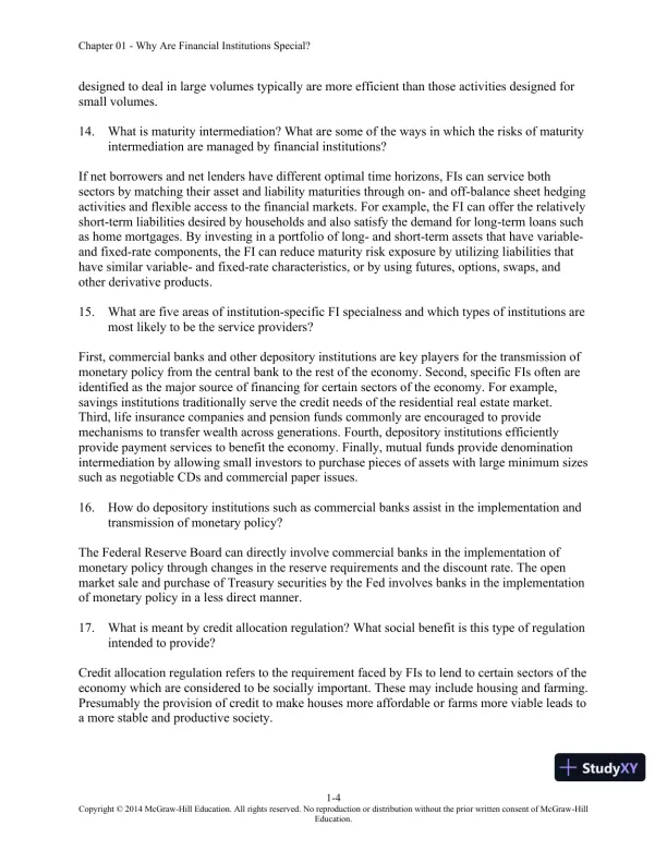 Solution Manual for Financial Institutions Management: A Risk Management Approach, 8th Edition - Page 5 preview image