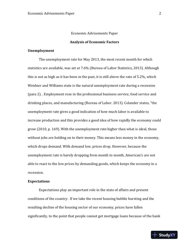 ECO/372 Economic Advisements Paper - Page 3 preview image