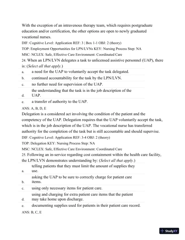 Test Bank For Medical-Surgical Nursing: Concepts and Practice, 2nd Edition - Page 12 preview image