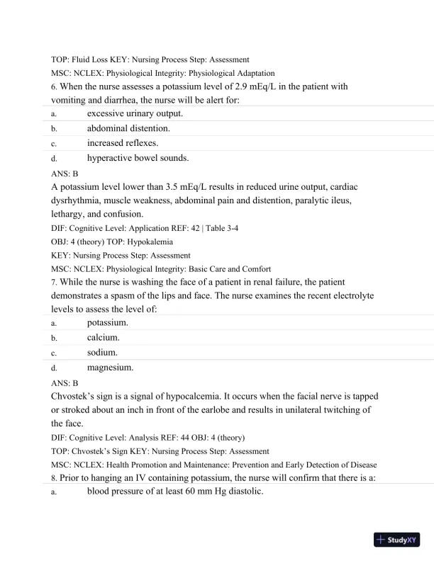 Test Bank For Medical-Surgical Nursing: Concepts and Practice, 2nd Edition - Page 28 preview image
