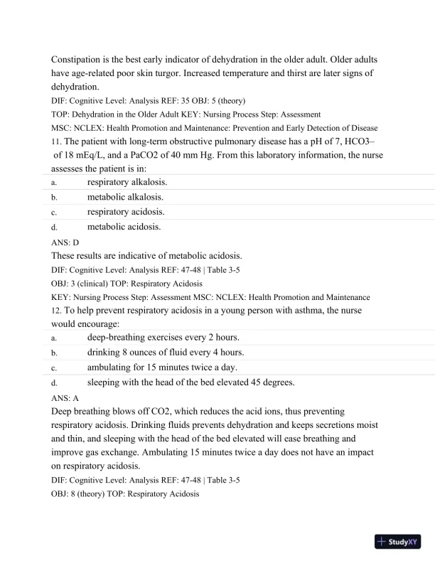 Test Bank For Medical-Surgical Nursing: Concepts and Practice, 2nd Edition - Page 30 preview image