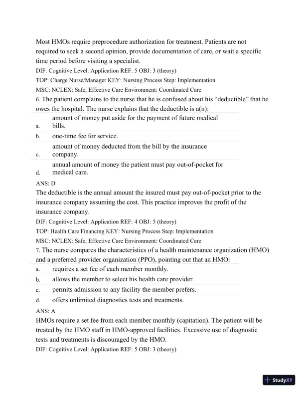Test Bank For Medical-Surgical Nursing: Concepts and Practice, 2nd Edition - Page 4 preview image