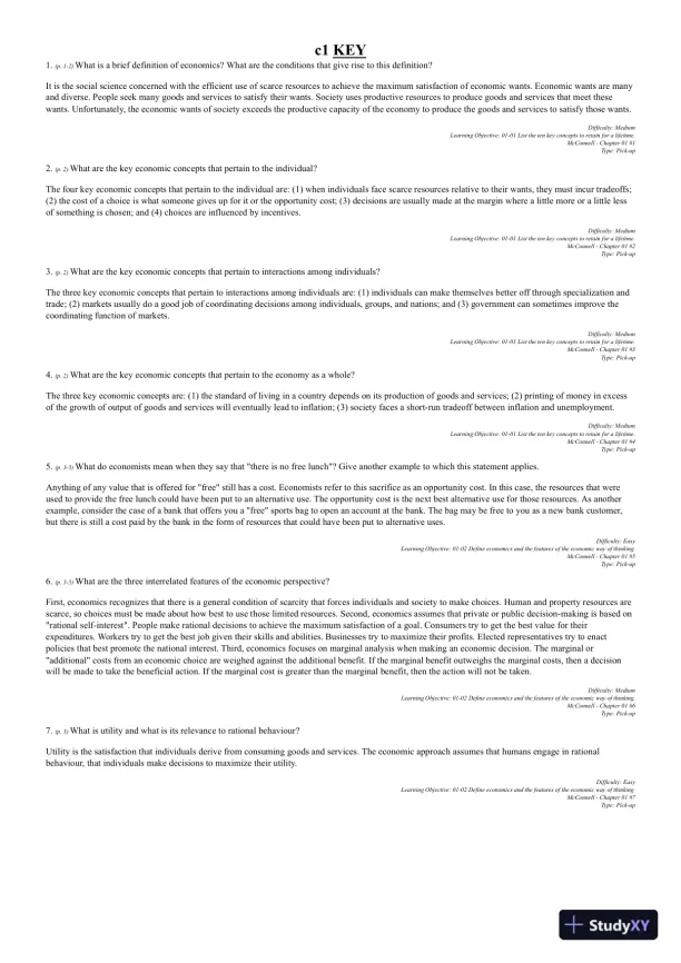 Microeconomics, Thirteenth Canadian Edition Test Bank - Page 11 preview image