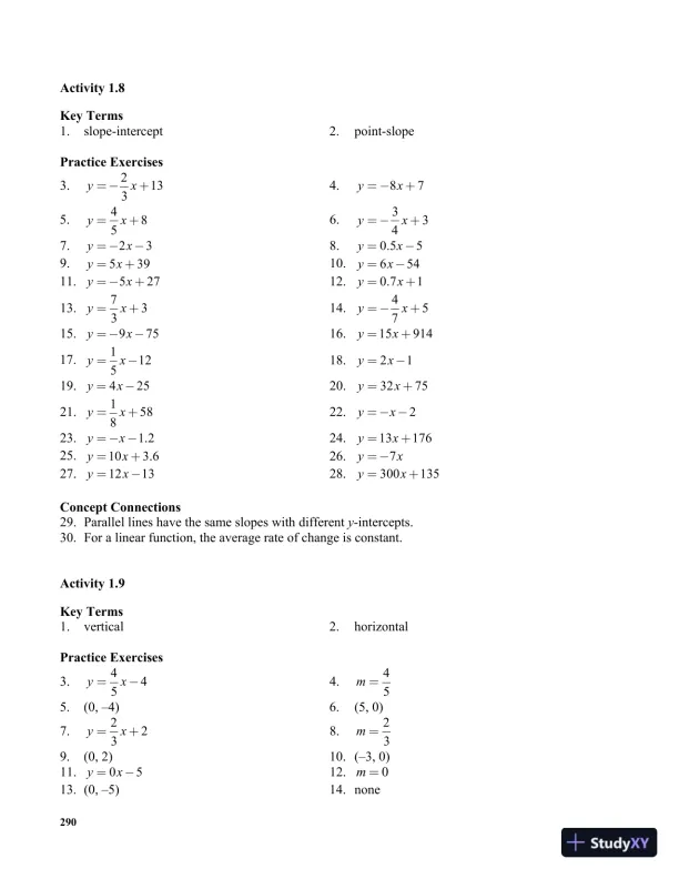 Solution Manual for Mathematics in Action: Algebraic, Graphical, and Trigonometric Problem Solving, 6th Edition - Page 10 preview image