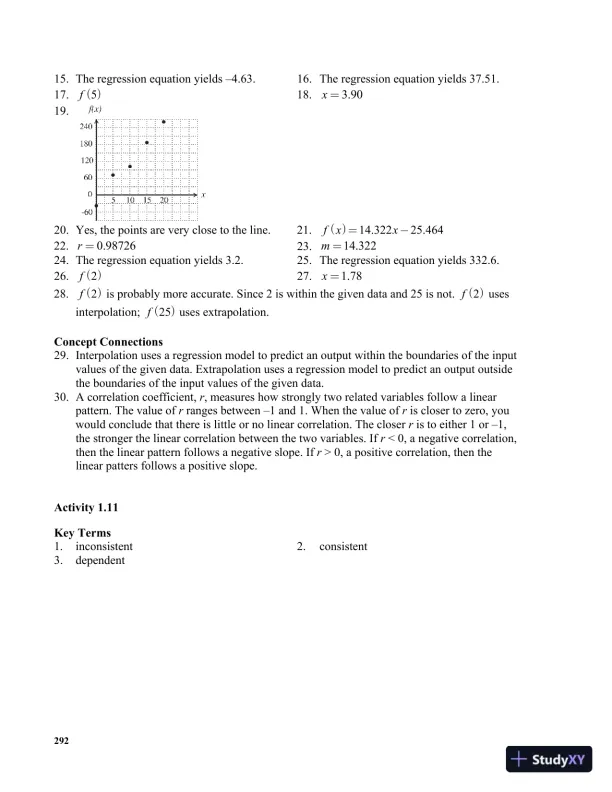 Solution Manual for Mathematics in Action: Algebraic, Graphical, and Trigonometric Problem Solving, 6th Edition - Page 12 preview image