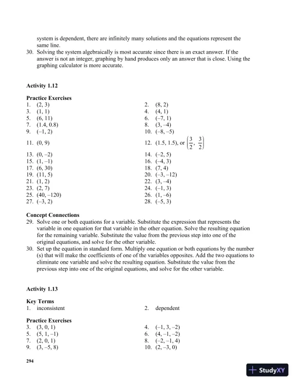 Solution Manual for Mathematics in Action: Algebraic, Graphical, and Trigonometric Problem Solving, 6th Edition - Page 14 preview image
