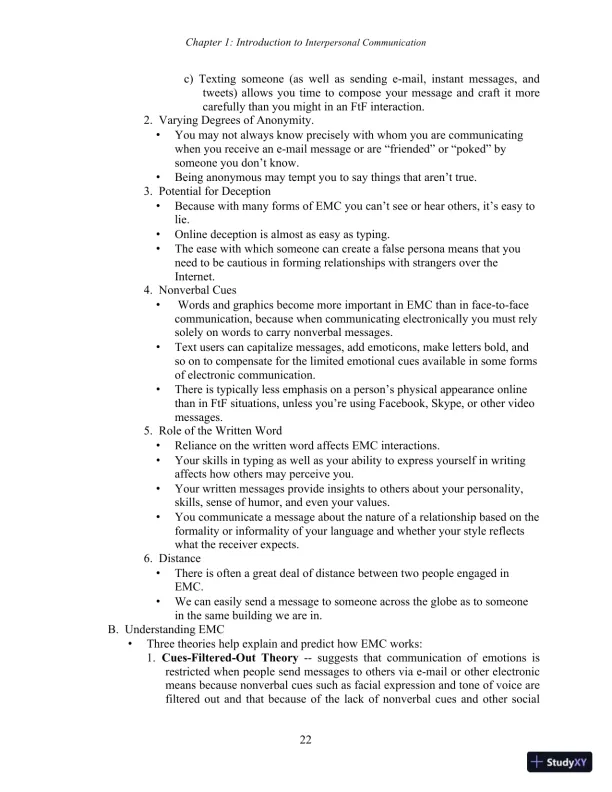 Test Bank for Interpersonal Communication, 7th New International Edition - Page 24 preview image