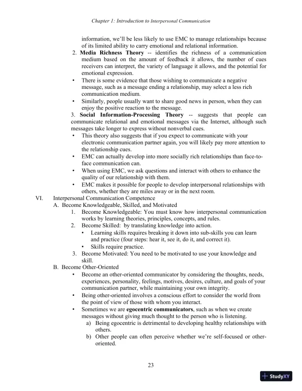 Test Bank for Interpersonal Communication, 7th New International Edition - Page 25 preview image