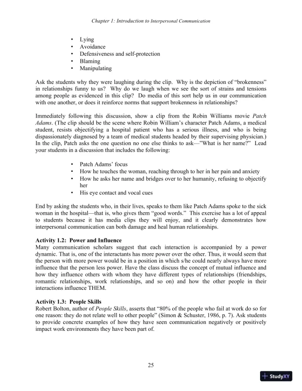 Test Bank for Interpersonal Communication, 7th New International Edition - Page 27 preview image