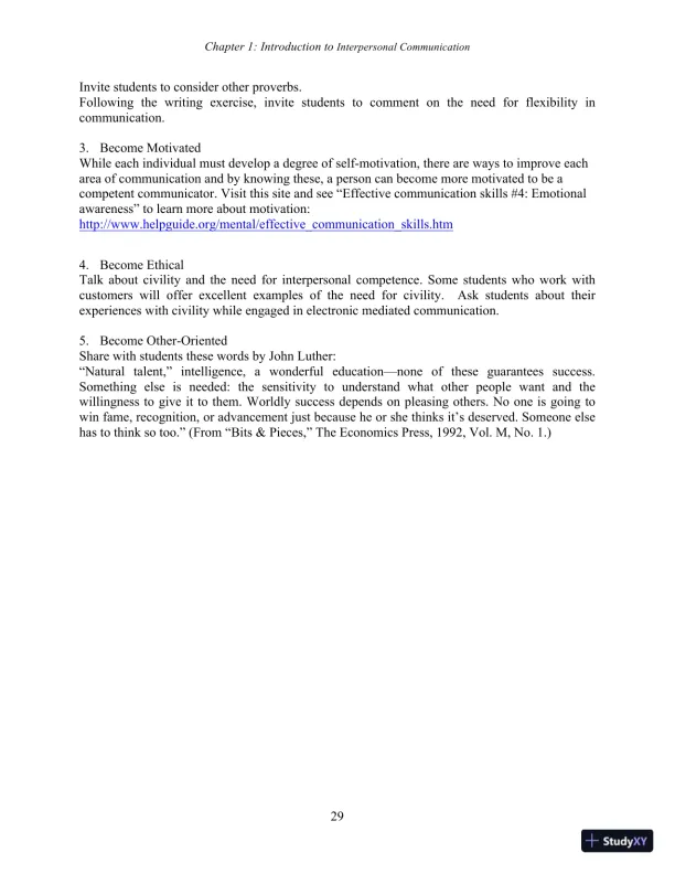Test Bank for Interpersonal Communication, 7th New International Edition - Page 31 preview image