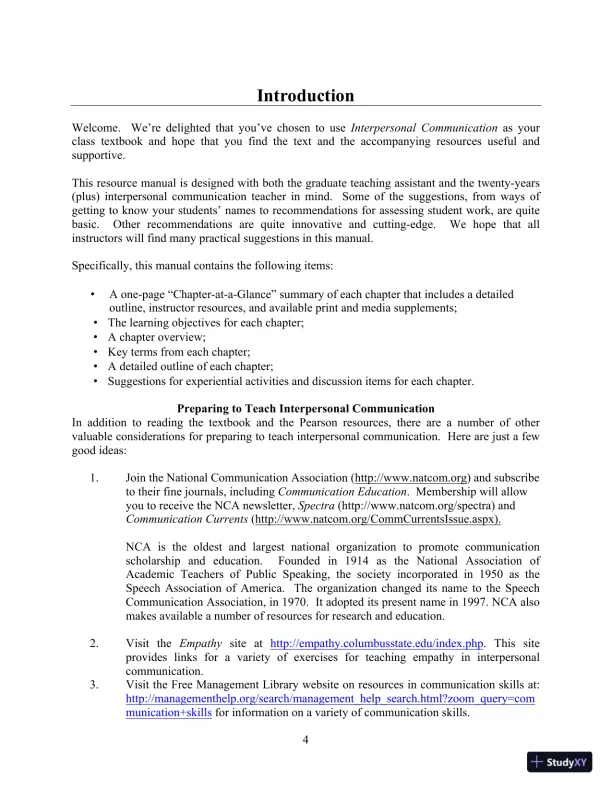 Test Bank for Interpersonal Communication, 7th New International Edition - Page 6 preview image