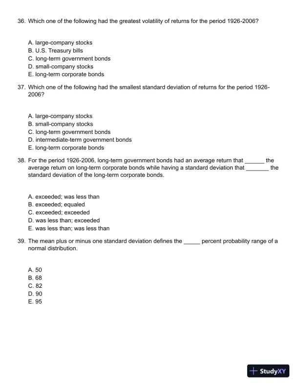 Fundamentals of Investments 5th Edition Test Bank - Page 10 preview image