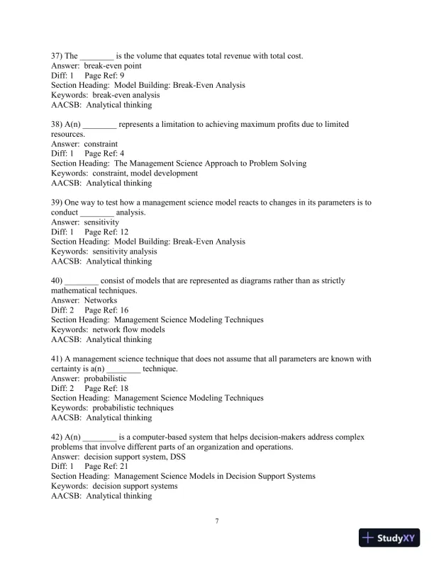 Test Bank for Introduction to Management Science, 13th Edition - Page 8 preview image