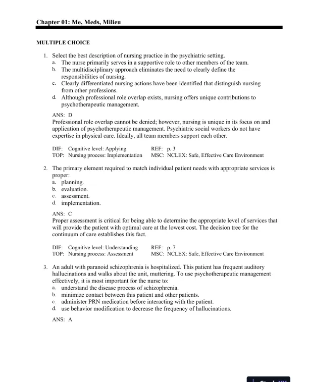Test Bank For Principles of Anatomy and Physiology, 15th Edition - Page 1 preview image
