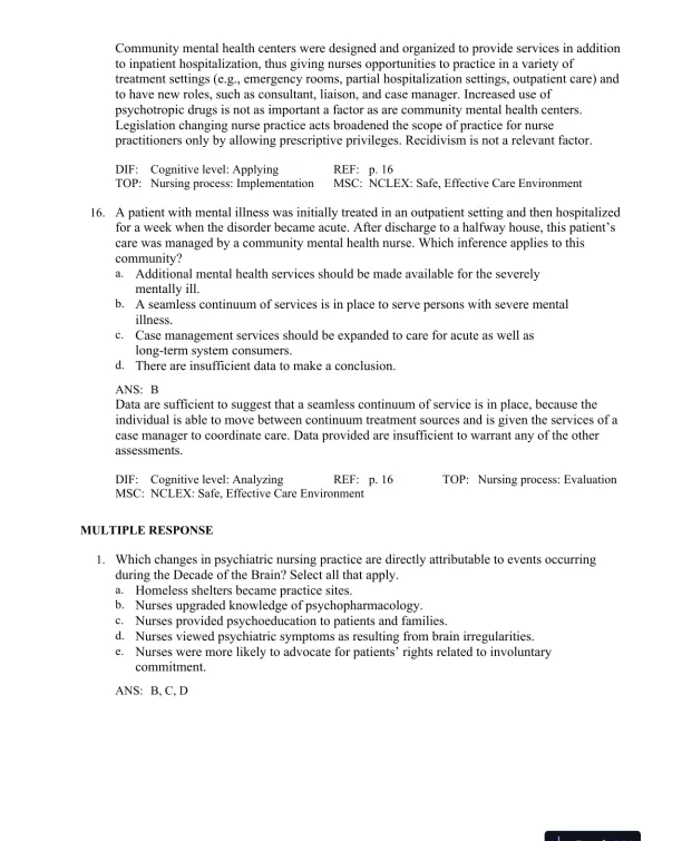 Test Bank For Principles of Anatomy and Physiology, 15th Edition - Page 16 preview image