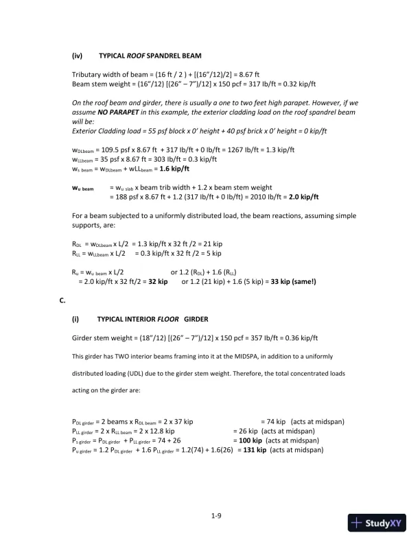 Reinforced Concrete Design, 9th Edition Solution Manual - Page 12 preview image