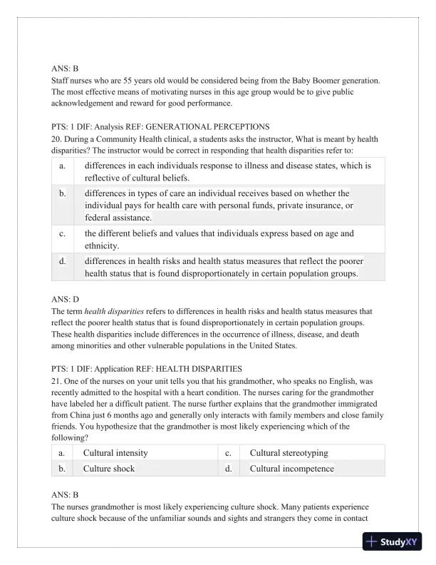Test Bank for Critical Thinking, Clinical Reasoning, and Clinical Judgment: A Practical Approach, 7th Edition (Chapters 1-7) - Page 27 preview image