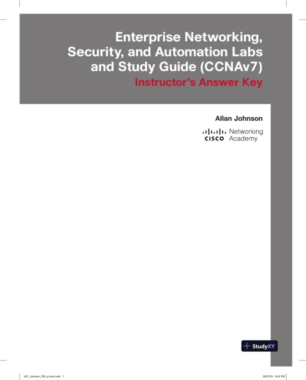 Lecture Notes for Enterprise Networking, Security, and Automation Labs and Study Guide (CCNAv7) - Page 1 preview image