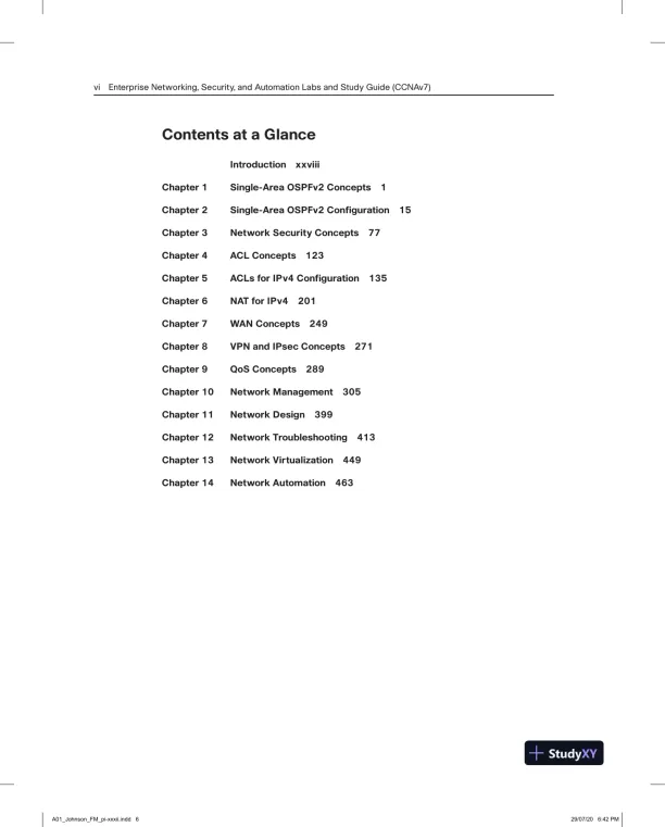 Lecture Notes for Enterprise Networking, Security, and Automation Labs and Study Guide (CCNAv7) - Page 3 preview image