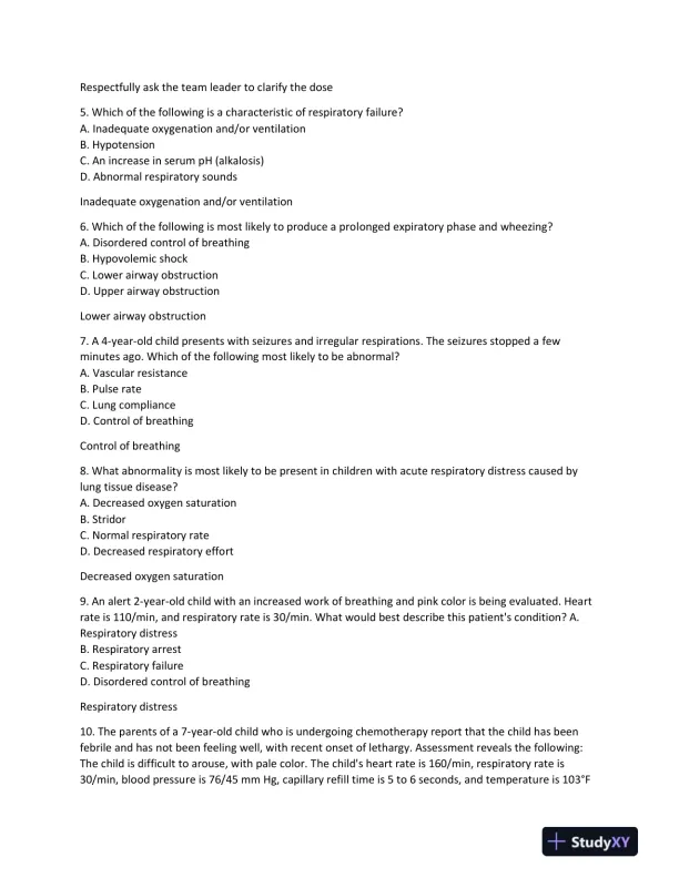 2023-2024 AHA PALS Child Care Practice Exam With Answers (33 Solved Questions) - Page 3 preview image