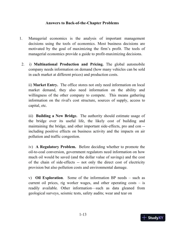 Solution Manual for Managerial Economics, 8th Edition - Page 14 preview image