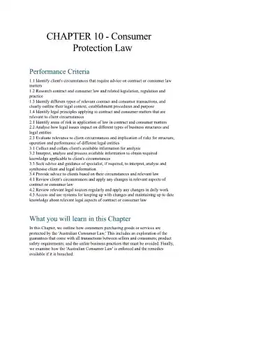 Contract and Consumer Protection Law - Page 1 preview image